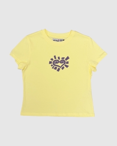 Always Baby He@rt T-Shirt Pale Yellow/Purple