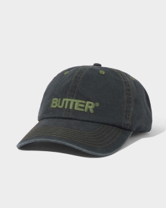 Butter Goods Rounded Logo 6 Panel Washed Black/Safari