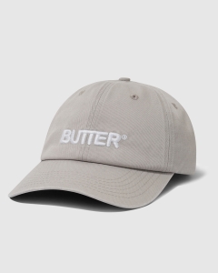 Butter Goods Rounded Logo 6 Panel Washed Light Grey