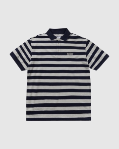 Butter Goods Striped SS Polo Shirt Navy/Grey