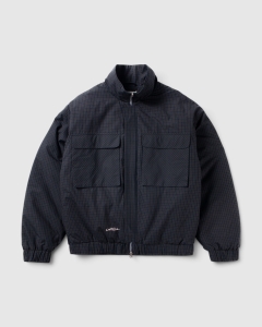 Candice Taki Checkered Jacket Navy