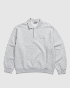 Carhartt WIP WIP Label Polo Sweat Ash Heather