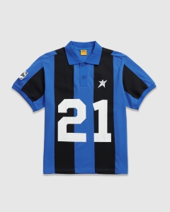 Carpet SS Polo Jersey Blue Stripe
