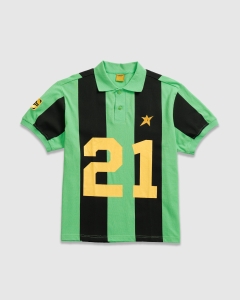 Carpet SS Polo Jersey Green Stripe