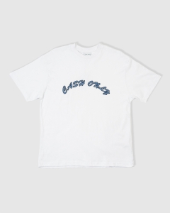 Cash Only Grid Logo T-Shirt White