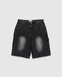 Cash Only Point Denim Shorts Work Grey