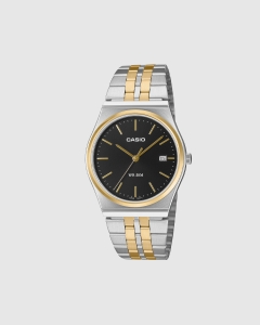 Casio Analogue Black Face MTPB145SG-1A Silver/Gold Stainless