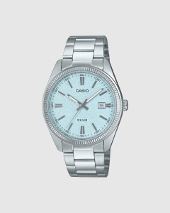 Casio Analogue MTP1302DA-2A2 Blue Matte Face Stainless Steel