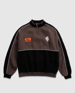 Come Sundown Destruction 1/4 Zip Fleece Charcoal/Black