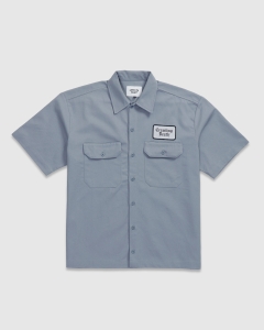 Crawling Death Axe Reaper Mechanic SS Shirt Blue