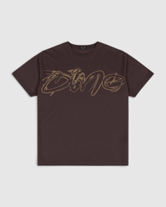 Dime Fine Lines T-Shirt Dark Brown