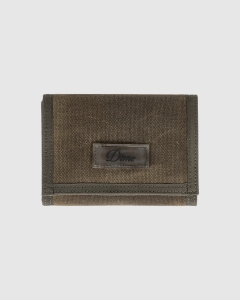 Dime Waxed Velcro Wallet Olive