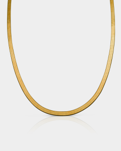 Shamone Carbone Herringbone Chain Sterling Silver 18k Yellow Gold Plated