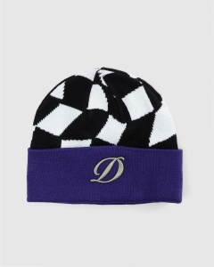 Dime D Checkered Cuff Beanie Black