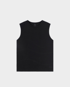 Dime Wave Sleeveless T-Shirt Black