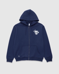 S Double Shawn Dot Zip Hood Navy