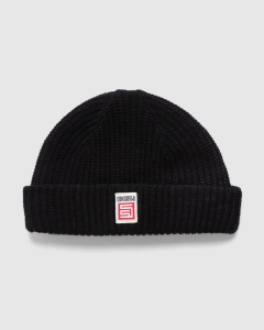 S Double Red Cube Low Beanie Black