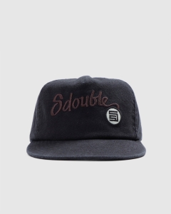 S Double Canvas Strapback Black
