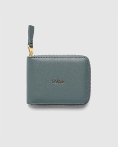 Dime Cursive Zip Wallet Slate Green