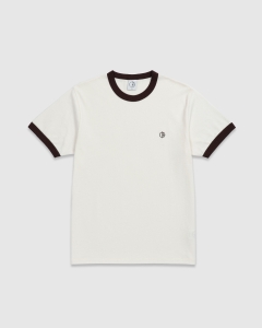 Polar Ringer T-Shirt Ivory/Chocolate