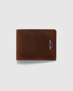 Fast Times Teddy Leather Bi-Fold Wallet Cocoa