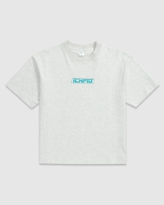 Ichpig Strike Logo T-Shirt White Marle/Teal