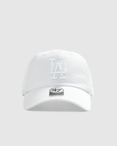 47 Brand Los Angeles Dodgers Base Runner Clean Up Strapback White/White