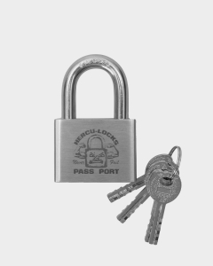 Passport Hercu-locks Padlock Brushed Silver