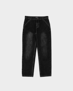 Passport Recycled Denim Workers Club Straight Leg Jean Washed Black