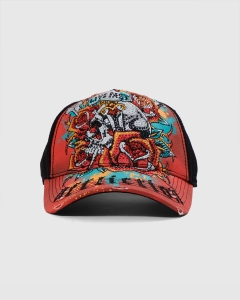 Affliction Tragic Attack Snapback Red Potassium Spray