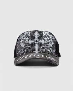 Affliction Winged Up Snapback Black Potassium Spray
