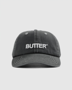 Butter Goods Rounded Logo 6 Panel Washed Black/White