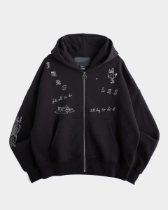 Jungles Fuck All To Do Zip Hood Black