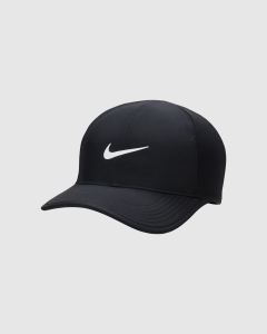 Nike Dri FIT Club Unstructured Swoosh Featherlight Strapback Black/White
