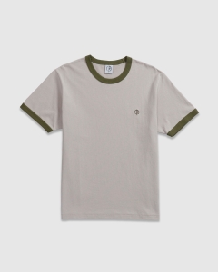 Polar Ringer T-Shirt Pale Taupe/Army Green