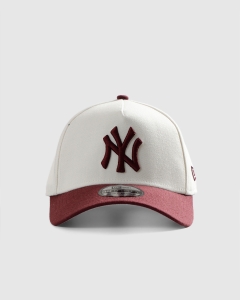 New Era 3930AF New York Yankees Seasonal 2 Tone Fitted Chrome White/Burgundy