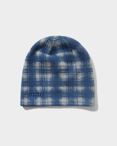Butter Goods Plaid Skully Beanie Blue/Grey