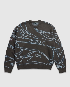 Ichpig Odyssey Knitted Crew Charcoal/Sky