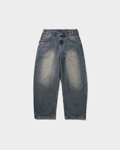 Butter Goods Wide Cut Denim Jeans Dirty Wash Indigo
