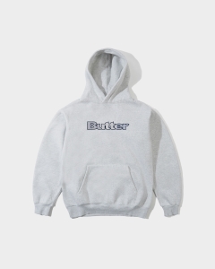 Butter Goods Stripe Logo Applique PO Hood Ash