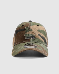 New Era 920 Los Angeles Dodgers Frayed Strapback Woodland Camo
