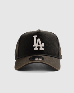 New Era 940AF Los Angeles Dodgers Washed Canvas Snapback Washed Black/Ivory