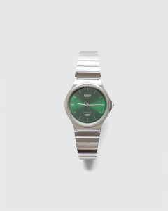 Casio Analogue MQ24DA-3A Green Dial Stainless Steel