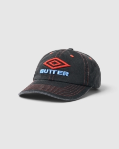 Butter Goods x Umbro Diamond Logo 6 Panel Washed Black