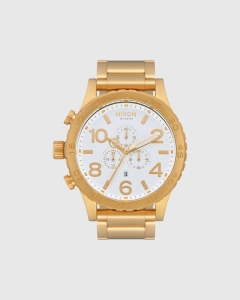 Nixon 51 30 Chrono Gold/White
