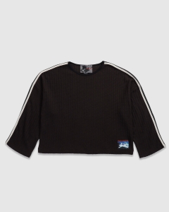 Jungles Weave Trim Knit Black