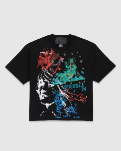 Jungles Winter Test Print T-Shirt Black