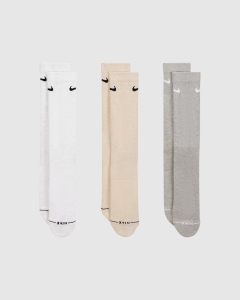 Nike Everyday Elevated 3 Pack Socks White/Tan/Grey