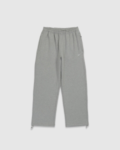 Nike Solo Swoosh Fleece Pants Dark Grey Heather/Lt Smoke Grey/White