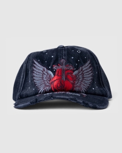 Ninth Hall Fluttering Heart Strapback Black